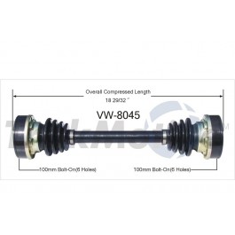 VW Bus 68-79 Drive Axle assembly With Manual Transmission 