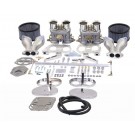 EMPI Dual 40 HPMX or 44 HPMX Hex Bar Carb Kit With Chrome Air Cleaners for Type 1 Upright Engines