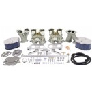 EMPI Deluxe Dual 44mm HPMX type1 Carburetor Kit With Billet Aluminum Air Cleaners 