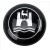 VW Bug, Ghia, Type 3 Classic Steering Wheel Black/Silver Wolfsburg Horn Button